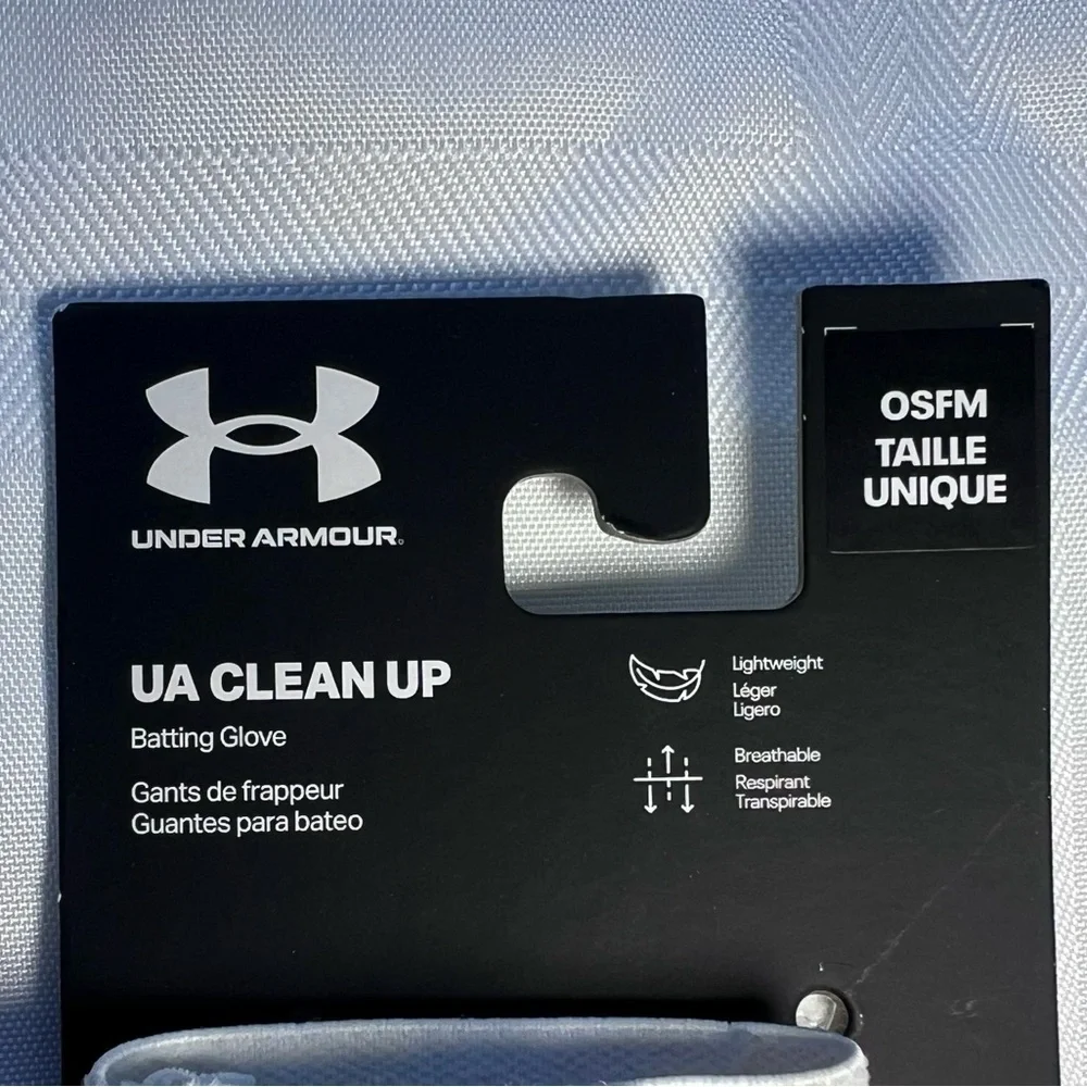 ***NWOT*** Under Armour Clean Up Batting Gloves Red & Gray